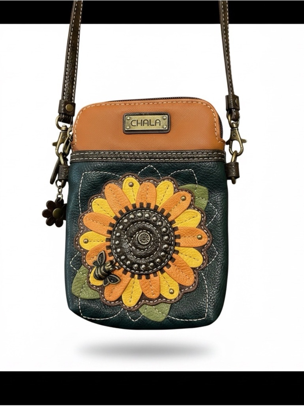Chala Sunflower Crossbody Cell Phone Bag NWT